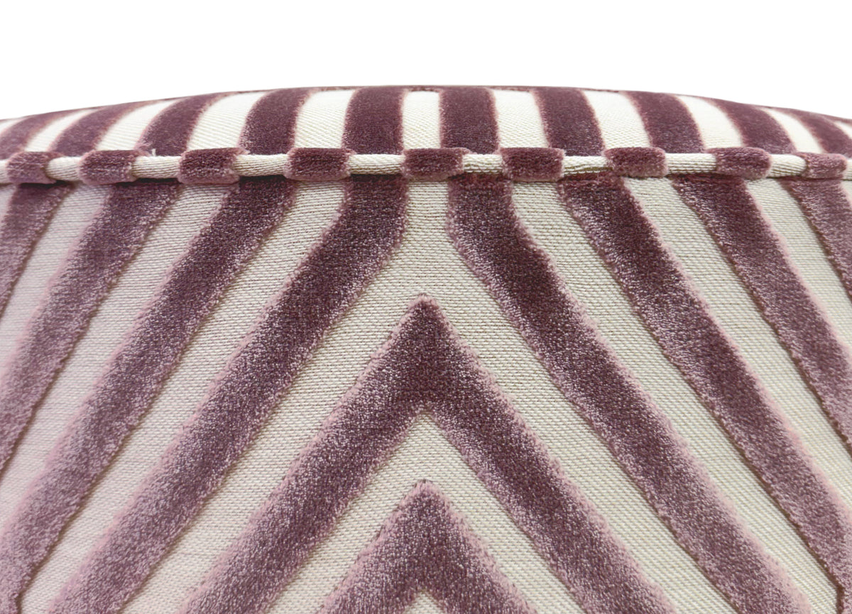 THE TIGHT ROUND OTTOMAN :: VANDERBILT VELVET // LILAC | SCHUMACHER