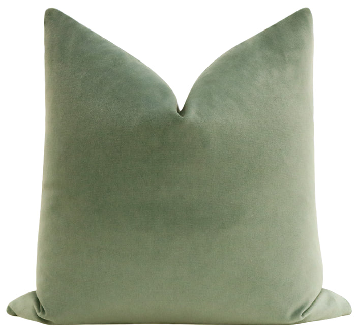 FINAL SALE : 18" X 18" SOCIETY VELVET // EUCALYPTUS PILLOW COVER