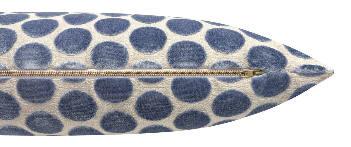 THE XL LUMBAR :: LUNA CUT VELVET // CAPRI BLUE