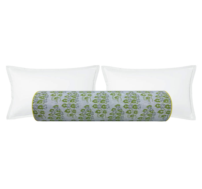 OCS X LDC | THE BOLSTER | LULIE WALLACE : WILLOW // MARINE BLUE + CLASSIC LINEN // CHARTREUSE CORDING