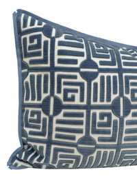 THE XL LUMBAR :: LABYRINTH VELVET // NAVY | THIBAUT