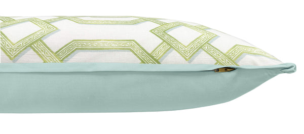 THE XL LUMBAR :: LATTICE PRINT // CELADON | LDC