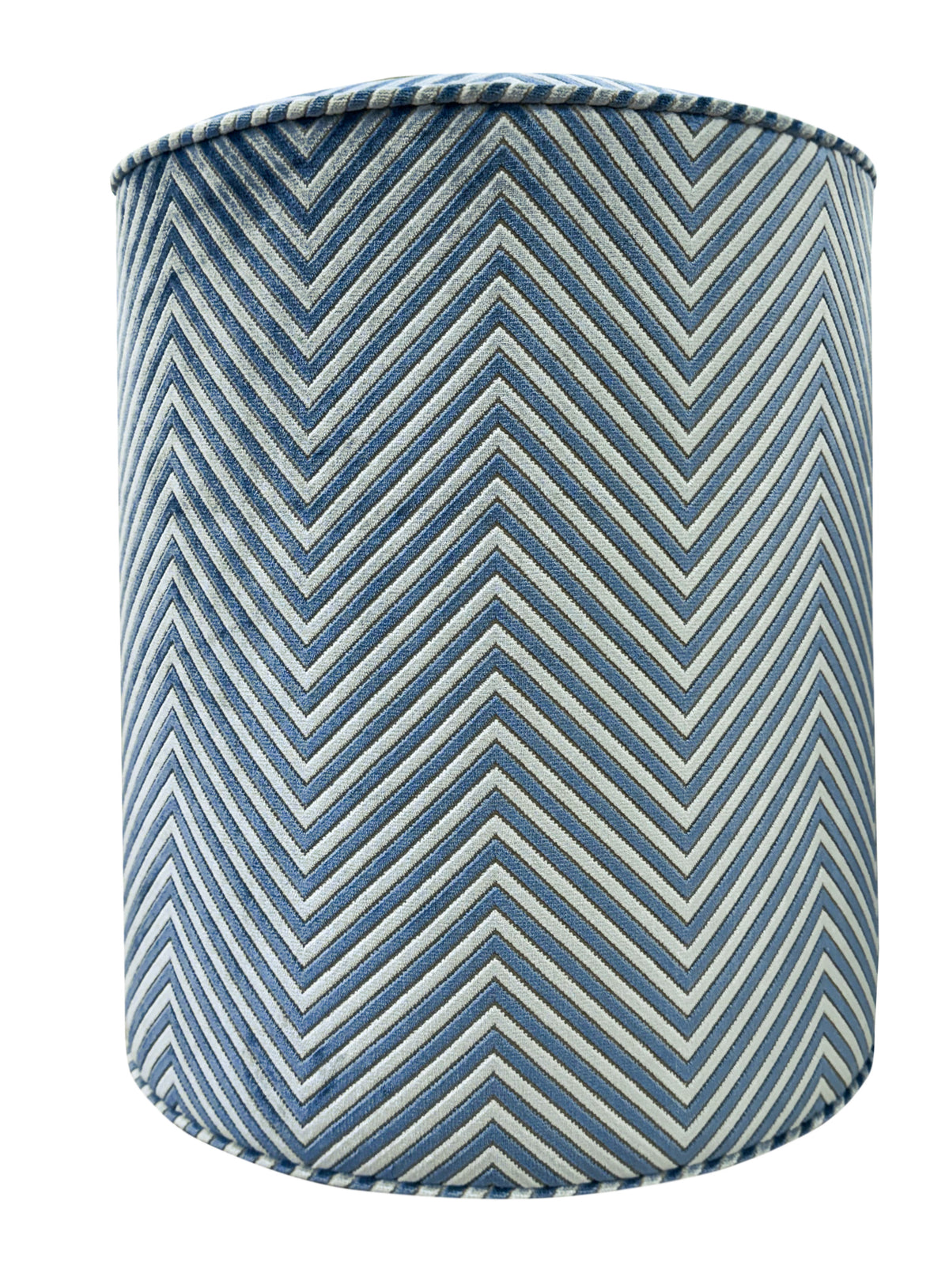 THE TIGHT ROUND OTTOMAN :: ZARA CUT VELVET // CAPRI BLUE