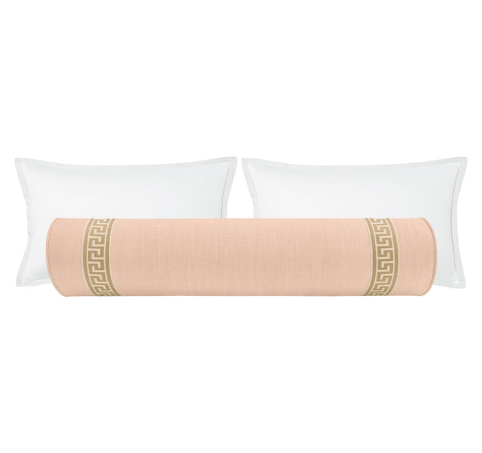 THE BOLSTER :: SIGNATURE LINEN // CAMEO + GREEK KEY TRIM // NATURAL