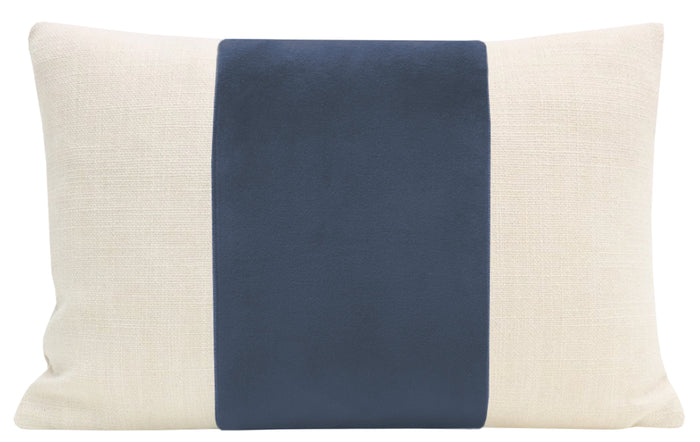 FINAL SALE : PANEL :: 12" X 18" CLASSIC VELVET // CAPRI BLUE PILLOW COVER