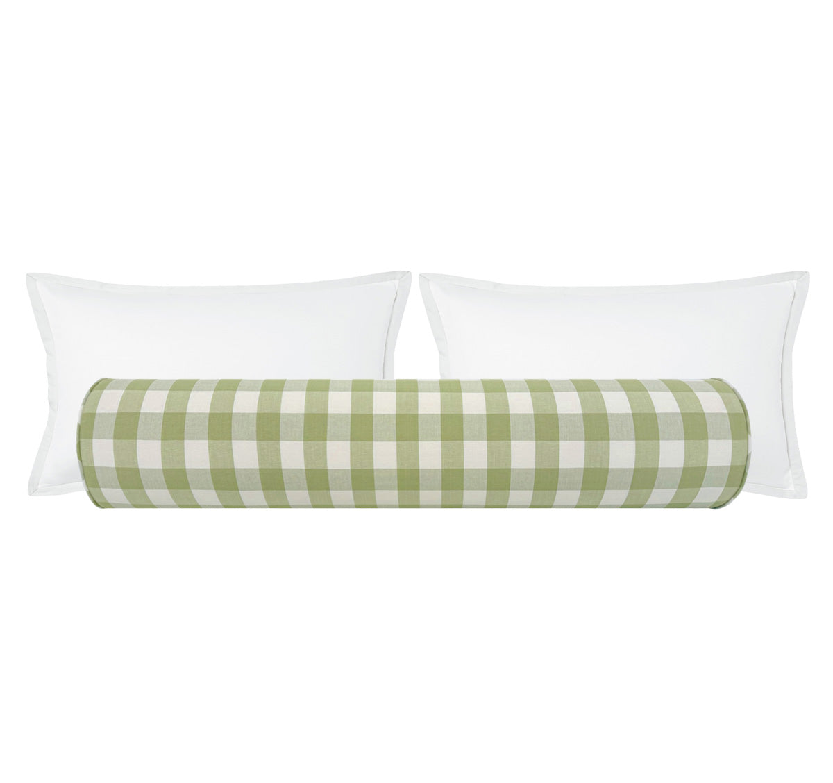 THE BOLSTER :: CHARLESTON CHECK // CELADON