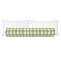 THE BOLSTER :: CHARLESTON CHECK // CELADON