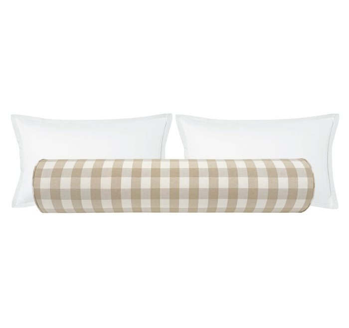 THE BOLSTER :: CHARLESTON CHECK // SAND