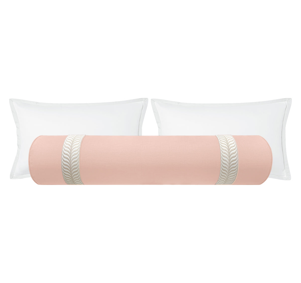 THE BOLSTER :: CLASSIC LINEN // BLUSH + TRELLIS TRIM // NATURAL