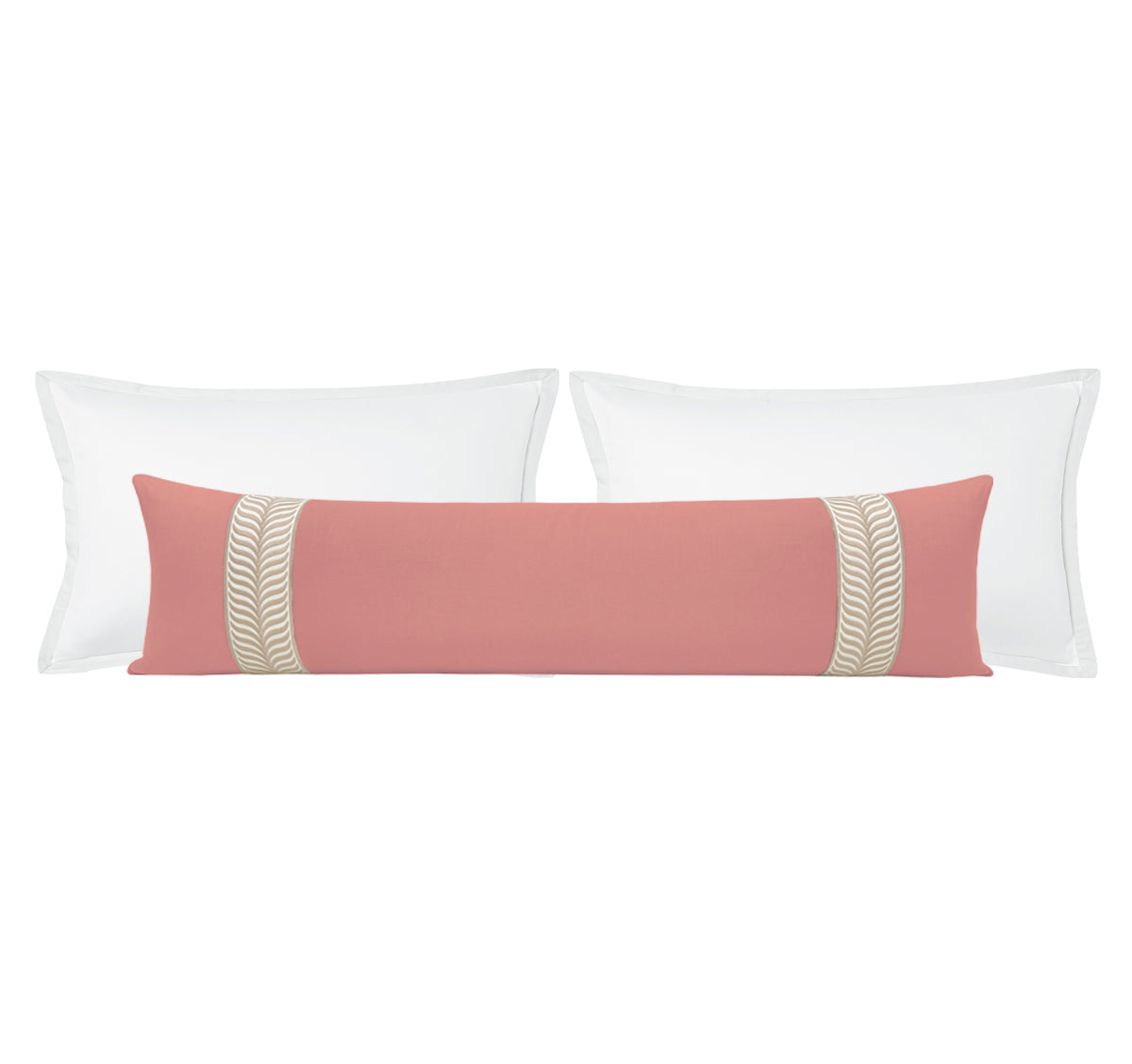 THE XL LUMBAR :: CLASSIC LINEN // CARNATION + TRELLIS TRIM // NATURAL