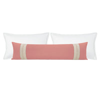 THE XL LUMBAR :: CLASSIC LINEN // CARNATION + TRELLIS TRIM // NATURAL