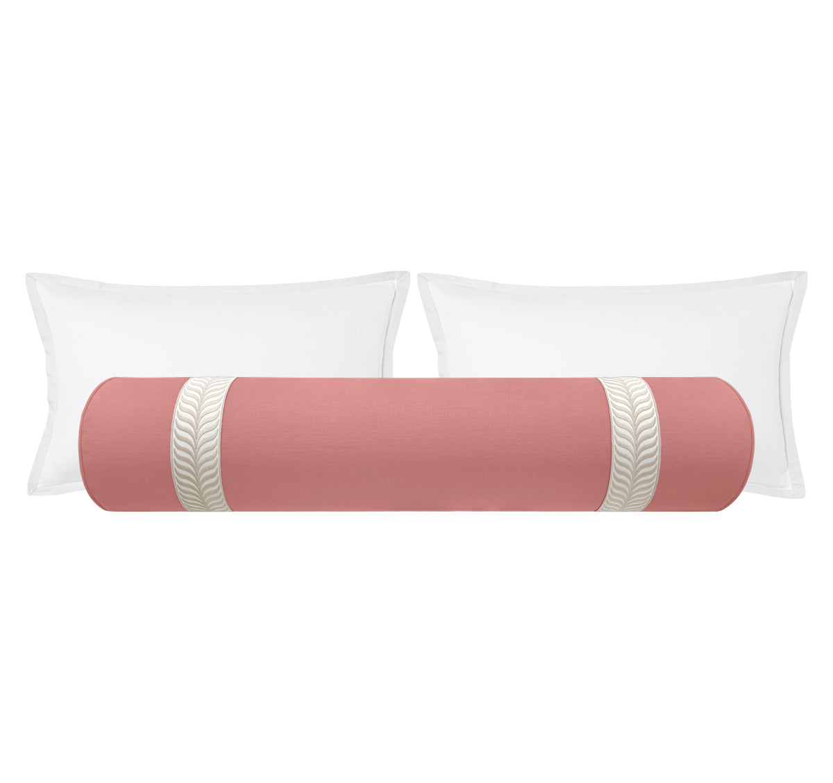 THE BOLSTER :: CLASSIC LINEN // CARNATION + TRELLIS TRIM // NATURAL