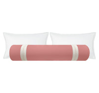 THE BOLSTER :: CLASSIC LINEN // CARNATION + TRELLIS TRIM // NATURAL