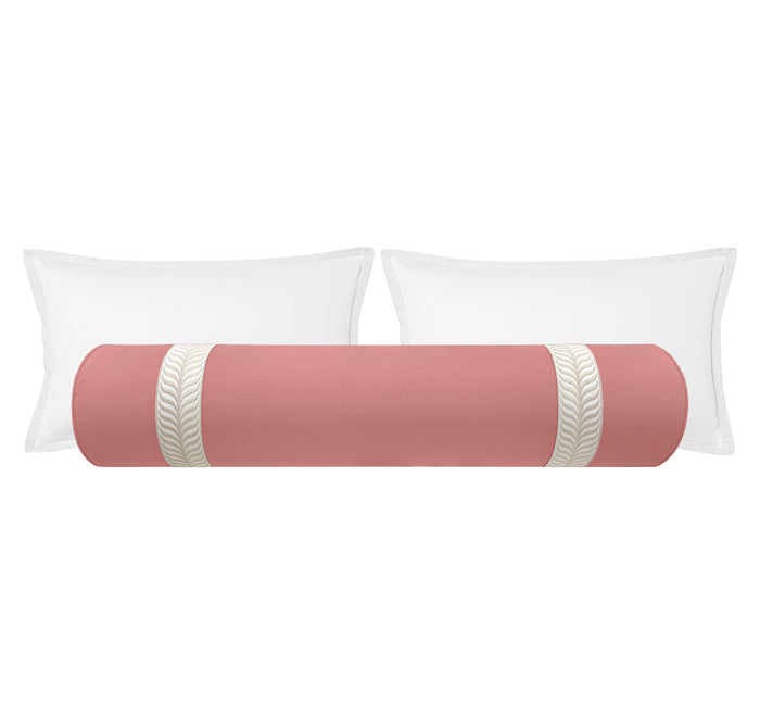 THE BOLSTER :: CLASSIC LINEN // CARNATION + TRELLIS TRIM // NATURAL