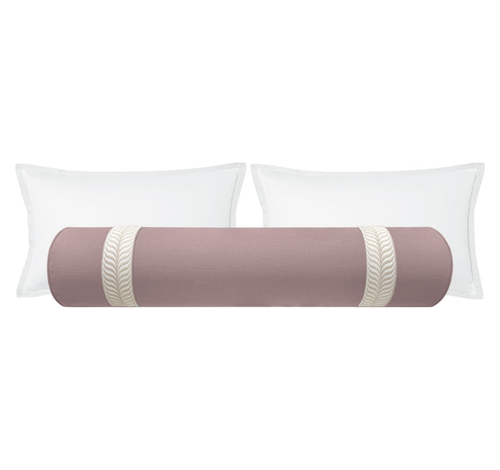 THE BOLSTER :: CLASSIC LINEN // SMOKEY LAVENDER + TRELLIS TRIM // NATURAL