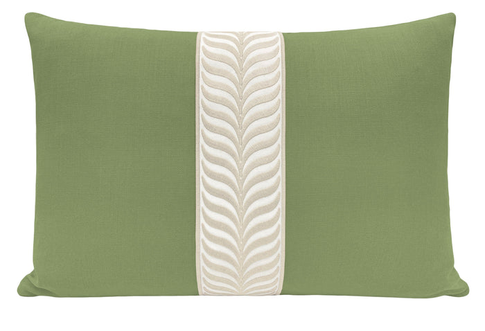 THE LITTLE LUMBAR :: CLASSIC LINEN // CLOVER + TRELLIS TRIM // NATURAL