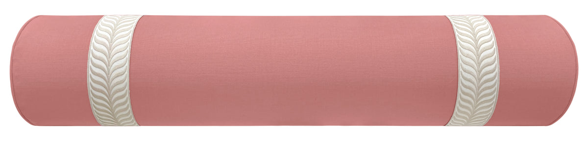 THE BOLSTER :: CLASSIC LINEN // CARNATION + TRELLIS TRIM // NATURAL