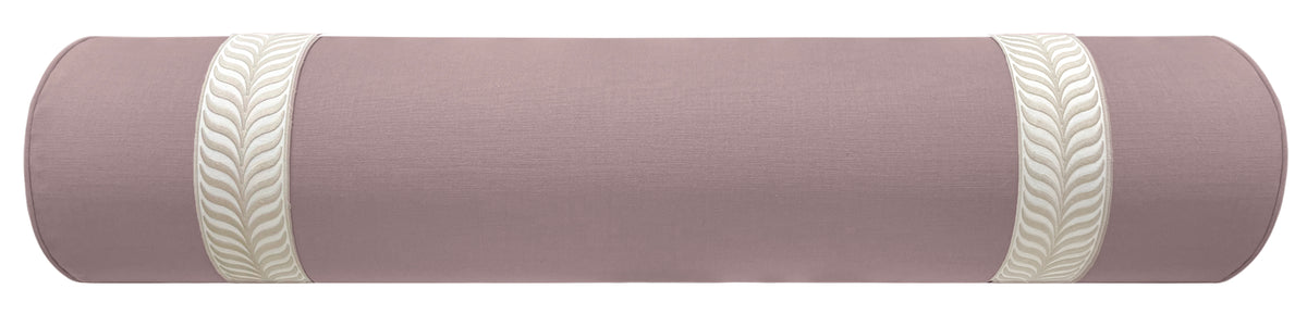 THE BOLSTER :: CLASSIC LINEN // SMOKEY LAVENDER + TRELLIS TRIM // NATURAL