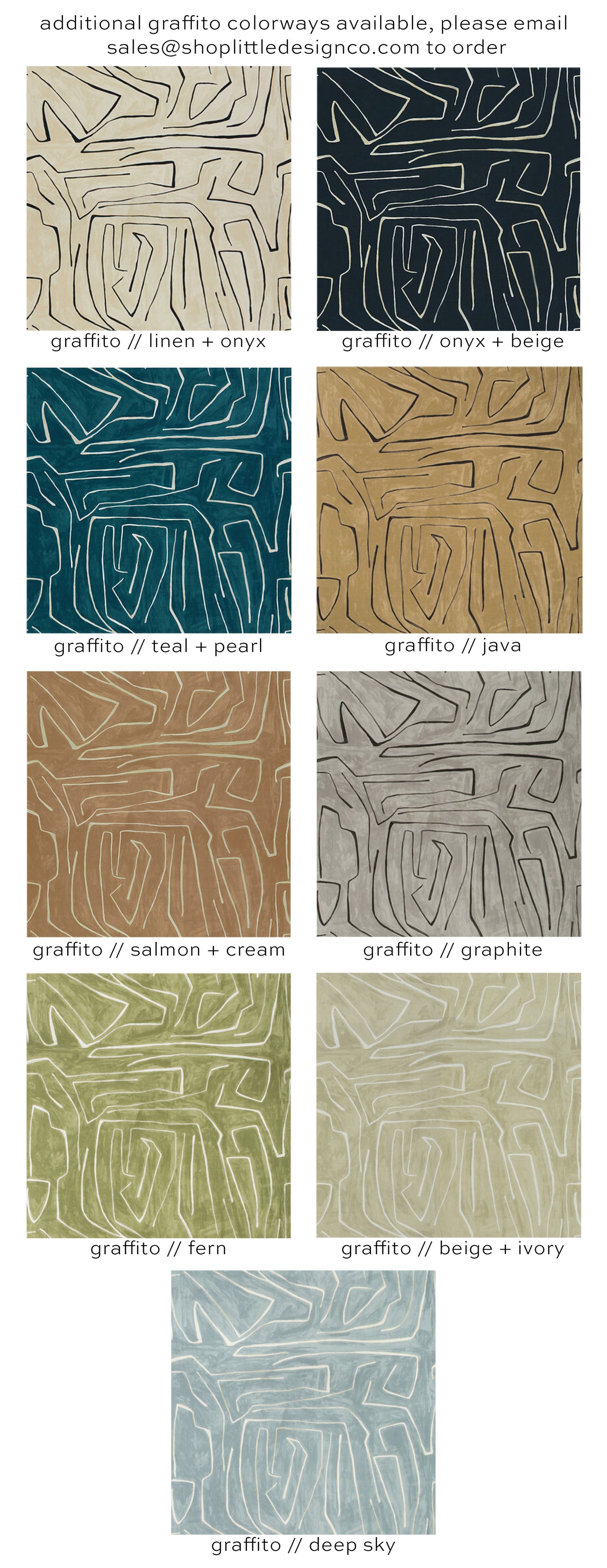 THE TIGHT ROUND OTTOMAN :: GRAFFITO // ONYX + BEIGE