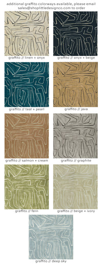 THE TIGHT ROUND OTTOMAN :: GRAFFITO // ONYX + BEIGE