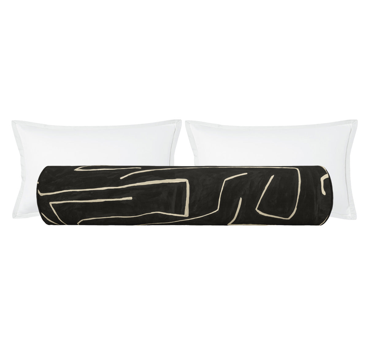 THE BOLSTER :: GRAFFITO // ONYX + BEIGE | KELLY WEARSTLER