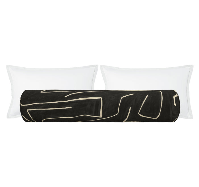 THE BOLSTER :: GRAFFITO // ONYX + BEIGE | KELLY WEARSTLER