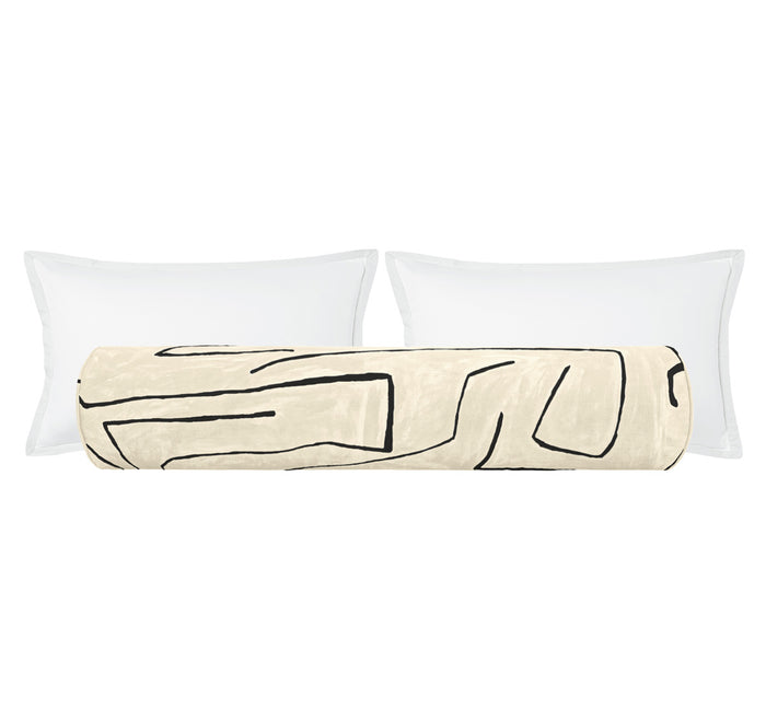 THE BOLSTER :: GRAFFITO // LINEN + ONYX | KELLY WEARSTLER