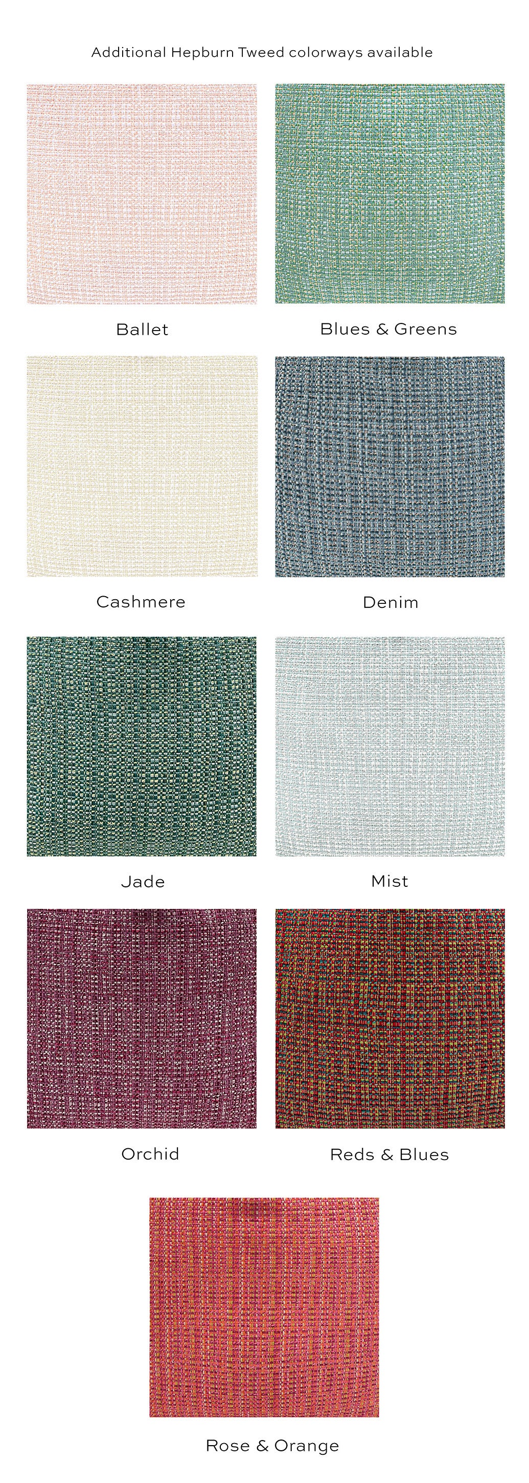 THE TIGHT ROUND OTTOMAN :: HEPBURN TWEED