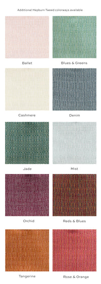THE TIGHT ROUND OTTOMAN :: HEPBURN TWEED