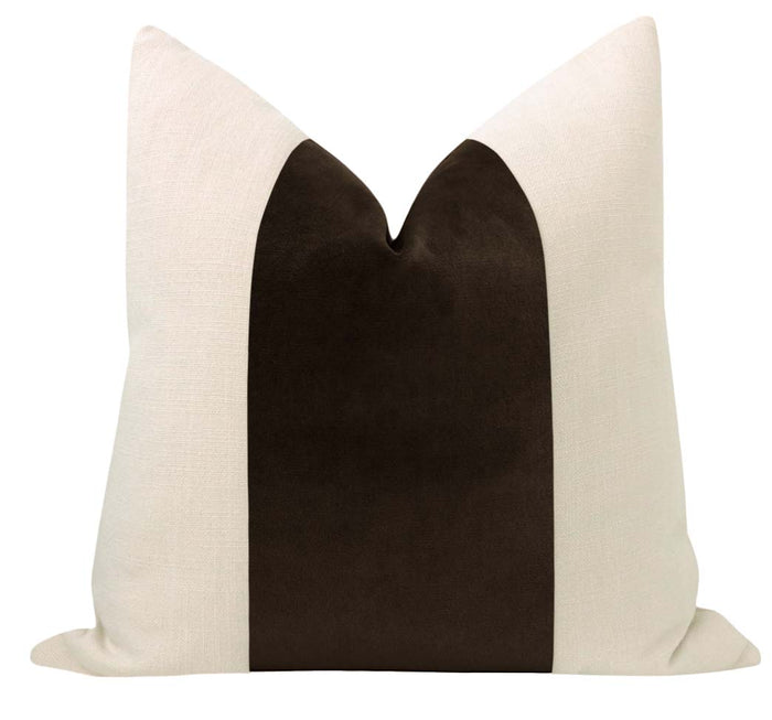 FINAL SALE : PANEL :: 22" X 22" SOCIETY VELVET // MAHOGANY PILLOW COVER