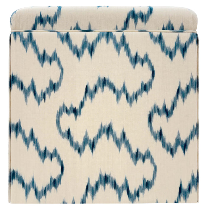 THE SKIRTED OTTOMAN :: MALLORCAN IKAT | LEE JOFA