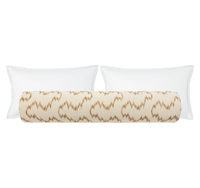 THE BOLSTER :: MALLORCAN IKAT // CAMEL | LEE JOFA