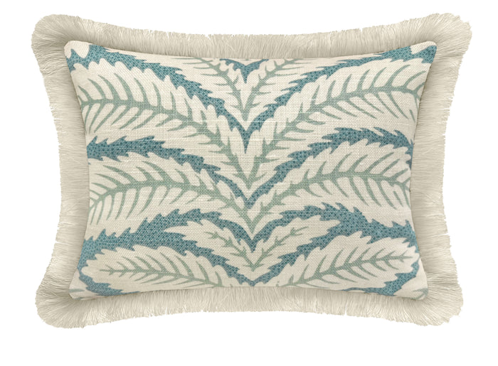 THE MINI :: TALAVERA LINEN // AQUA + FRINGE | BRUNSCHWIG & FILS
