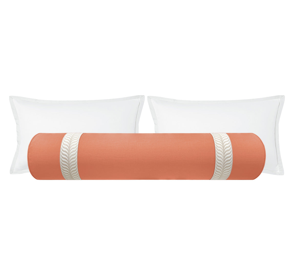 THE BOLSTER :: CLASSIC LINEN // PERSIMMON + TRELLIS TRIM // NATURAL