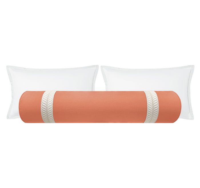 THE BOLSTER :: CLASSIC LINEN // PERSIMMON + TRELLIS TRIM // NATURAL