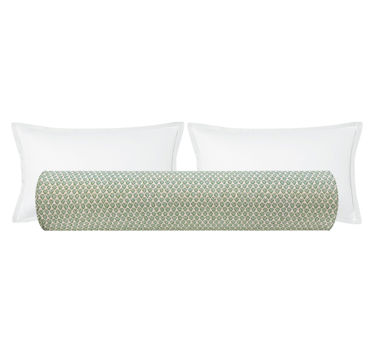 THE BOLSTER :: SISSY PRINT // SPA BLUE + TAPE TRIM