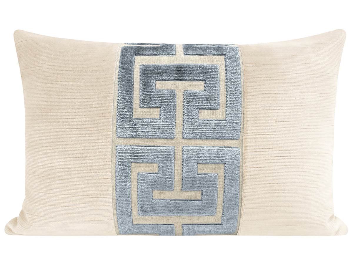 THE LITTLE LUMBAR :: STRIE VELVET // CASHMERE + DELFT GREEK TRIM
