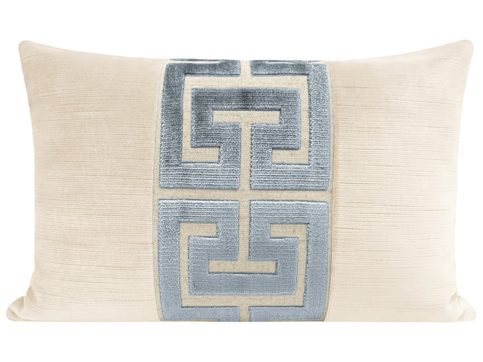 THE LITTLE LUMBAR :: STRIE VELVET // CASHMERE + DELFT GREEK TRIM