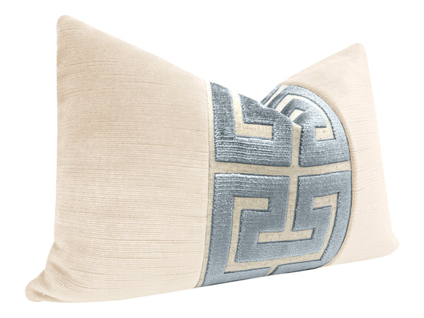 THE LITTLE LUMBAR :: STRIE VELVET // CASHMERE + DELFT GREEK TRIM