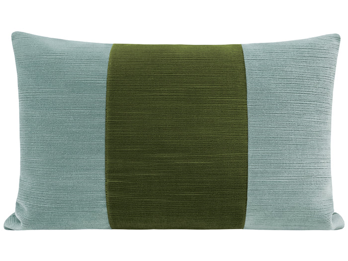 THE LITTLE LUMBAR :: STRIE VELVET // CERULEAN BLUE + OLIVE