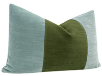 THE LITTLE LUMBAR :: STRIE VELVET // CERULEAN BLUE + OLIVE