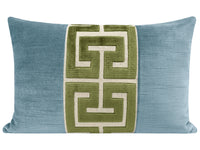 THE LITTLE LUMBAR :: STRIE VELVET // CHAMBRAY + OLIVE GREEK TRIM