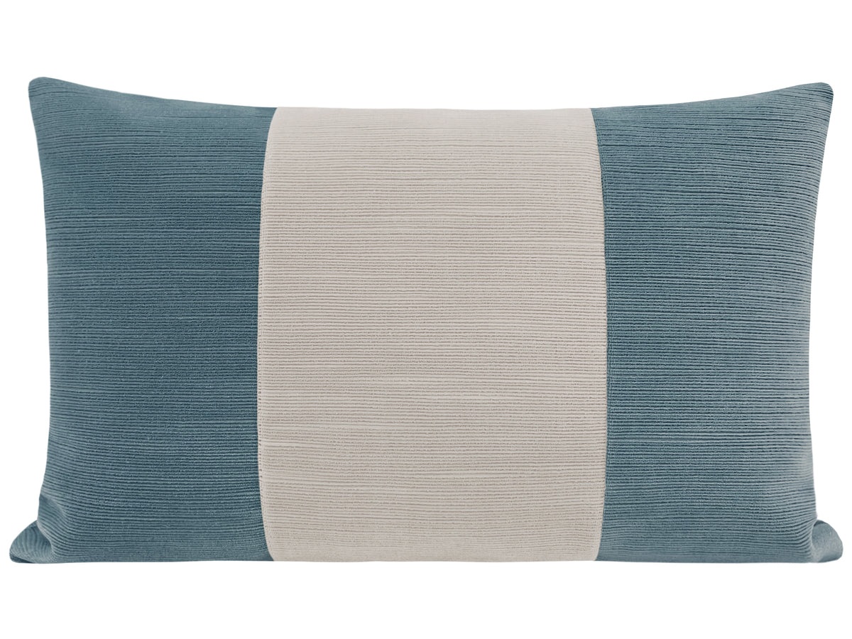 THE LITTLE LUMBAR :: STRIE VELVET // CHAMBRAY + OYSTER