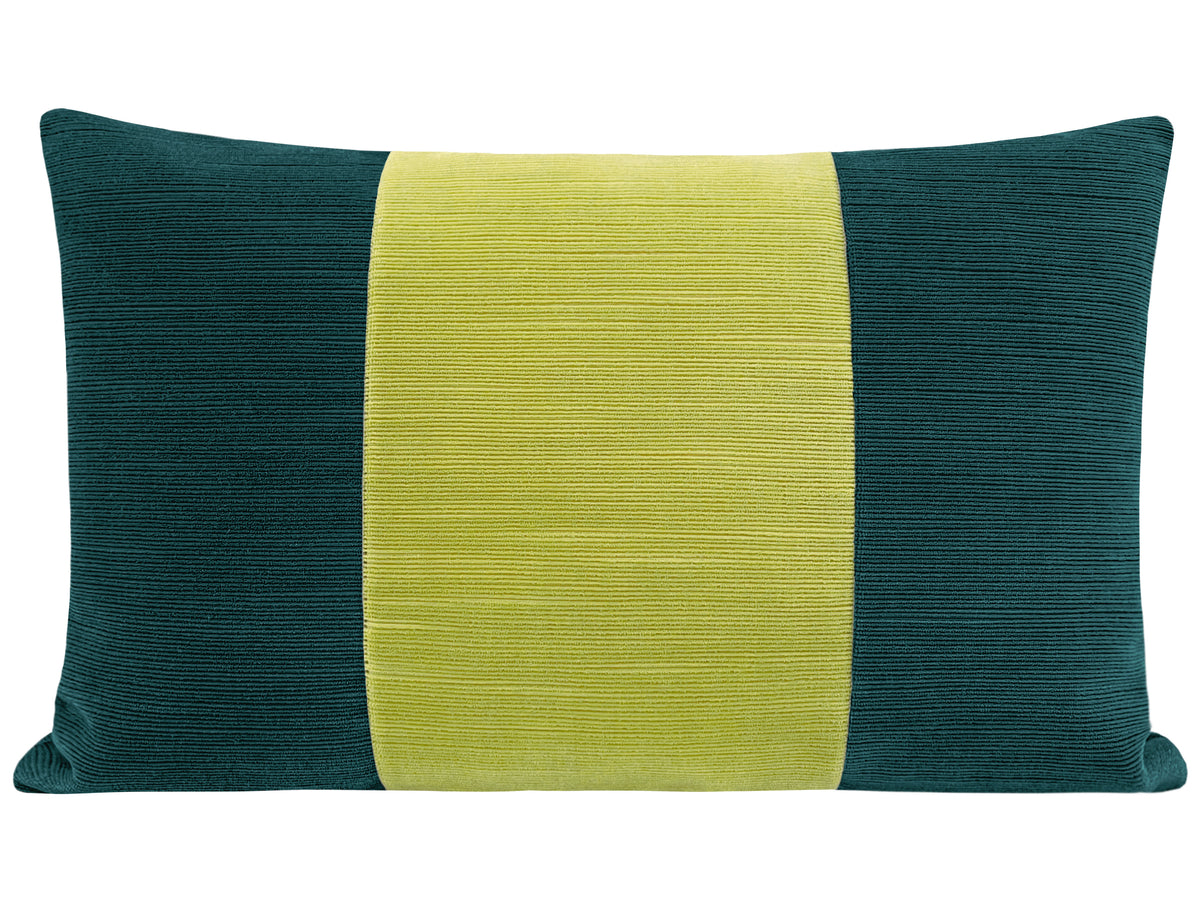 THE LITTLE LUMBAR :: STRIE VELVET // HARBOUR BLUE + CITRINE