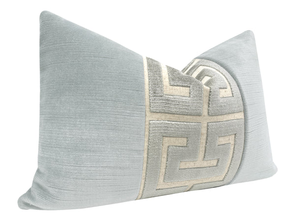 THE LITTLE LUMBAR :: STRIE VELVET // MIST + PLATINUM GREEK TRIM