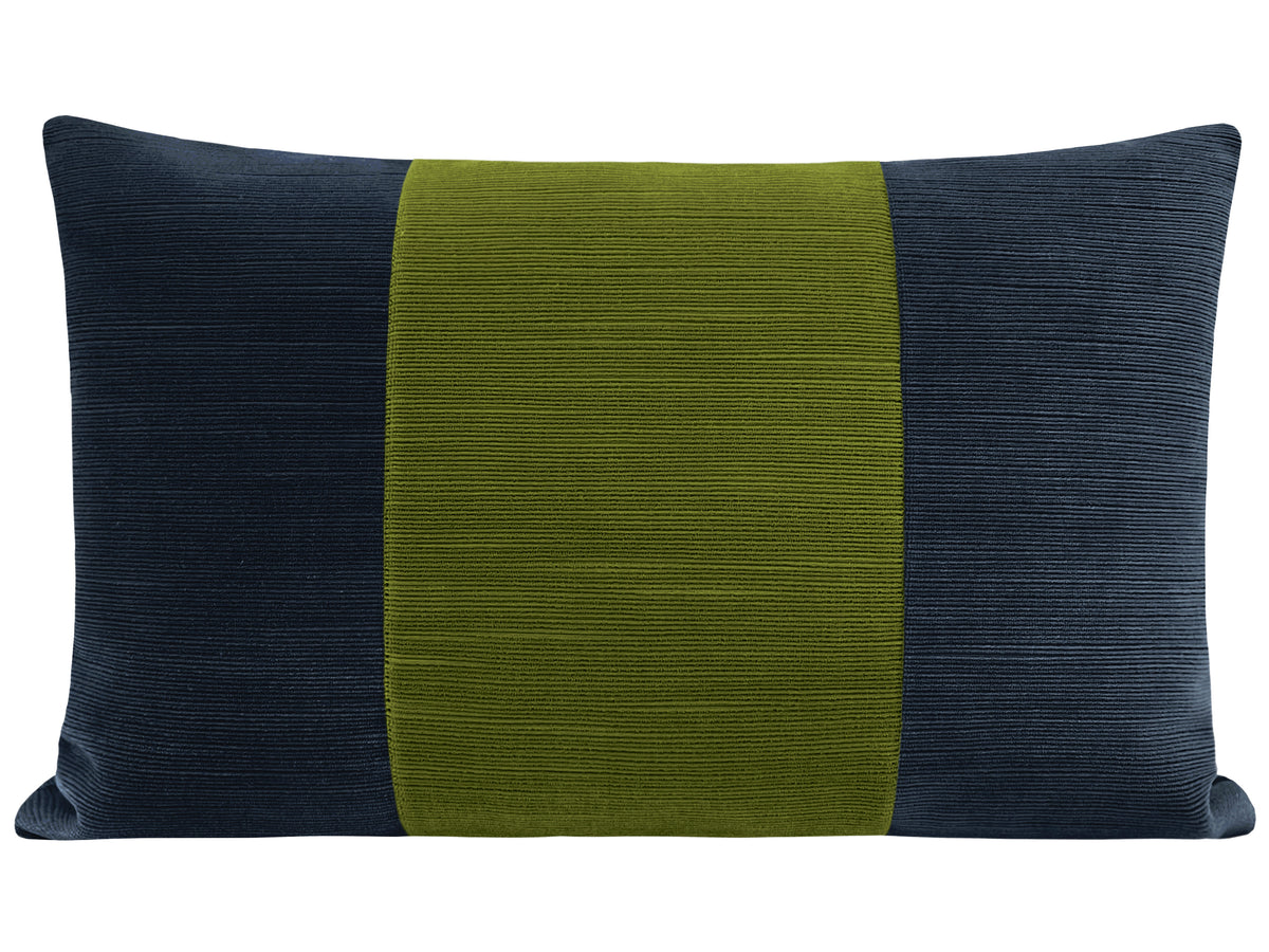 THE LITTLE LUMBAR :: STRIE VELVET // NAVY BLUE + PERIDOT
