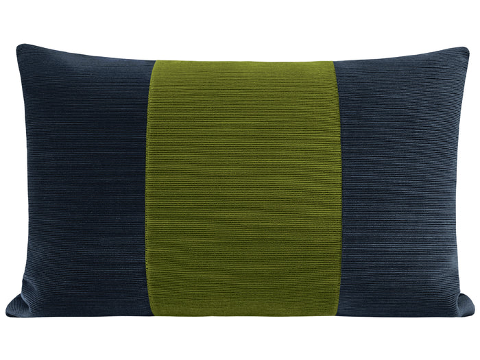 THE LITTLE LUMBAR :: STRIE VELVET // NAVY BLUE + PERIDOT