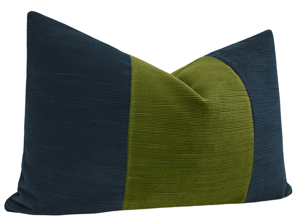 THE LITTLE LUMBAR :: STRIE VELVET // NAVY BLUE + PERIDOT