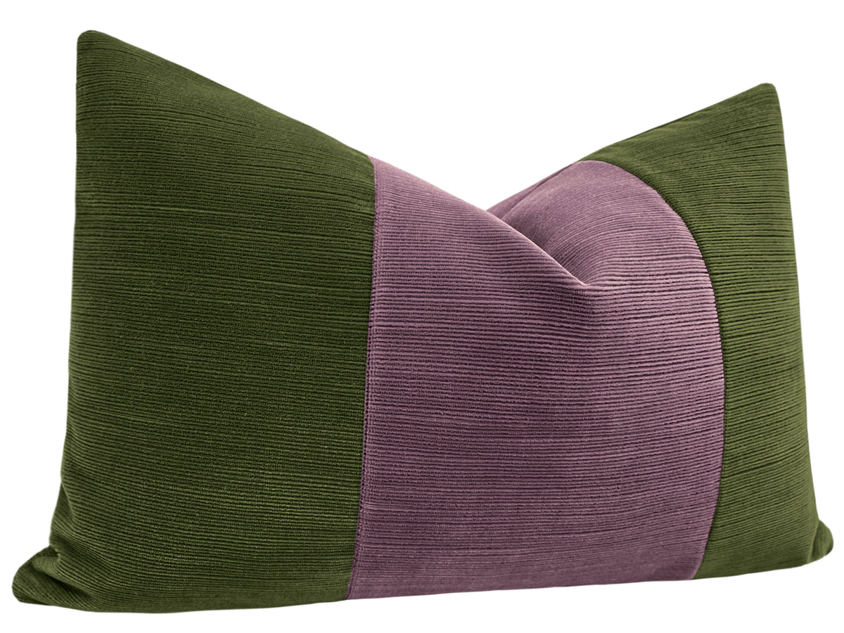 THE LITTLE LUMBAR :: STRIE VELVET // OLIVE + SMOKEY AMETHYST