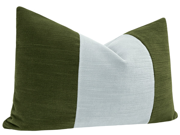 THE LITTLE LUMBAR :: STRIE VELVET // OLIVE + MIST